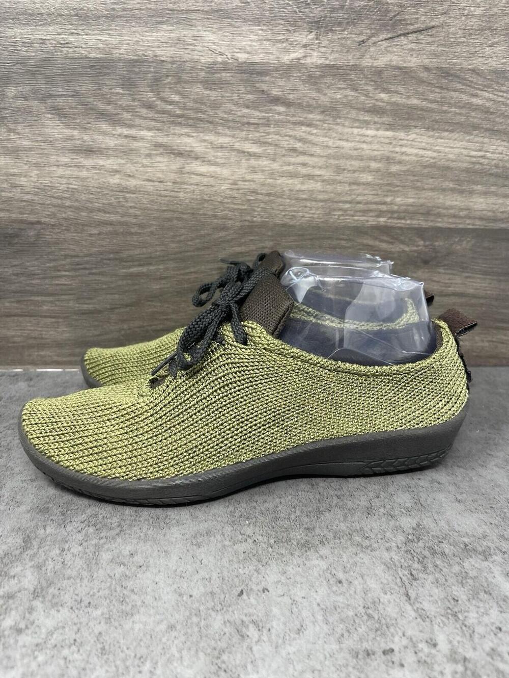 Arcopedico Knit Comfort Sneakers Womens Size 7 (38) Green Black Lightweight